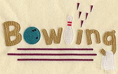 bowling embroidery