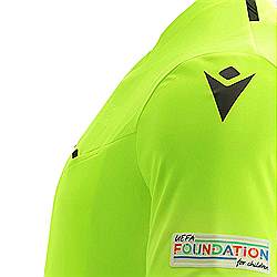 Macron Uefa referee shirt neon yellow