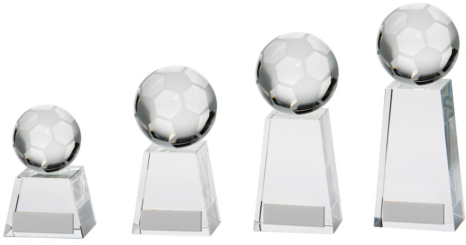 Voyager Crystal Football Award sizes